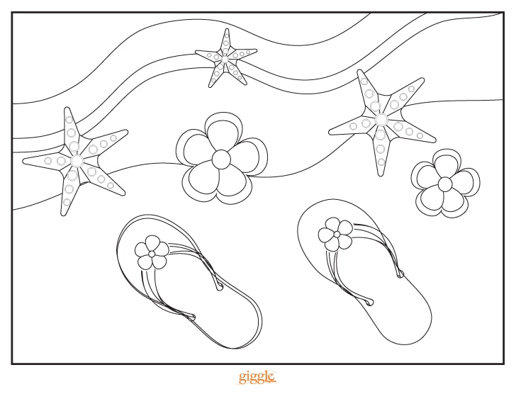 Summer Fun Coloring Page – Giggle Magazine