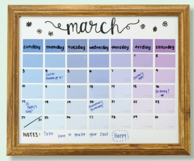 Make Your Own Paint Chip Calendar! - Giggle Magazine