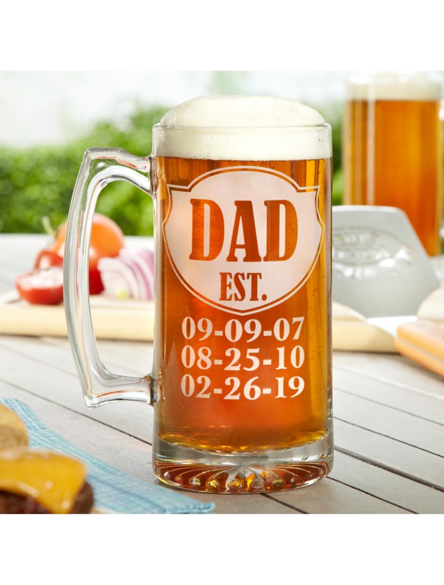 Dad Established Oversized Beer Mug